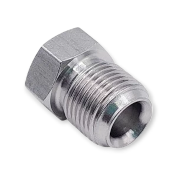 A18-114 Męska nakrętka rurki   M12 x 1   Rozmiar rurki 1/4   nierdzewny