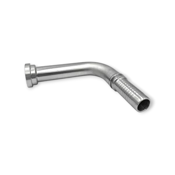 Końcówka hydrauliczna SFL90 C42 – kolanko 90° z kołnierzem SAE, długość 150 mm