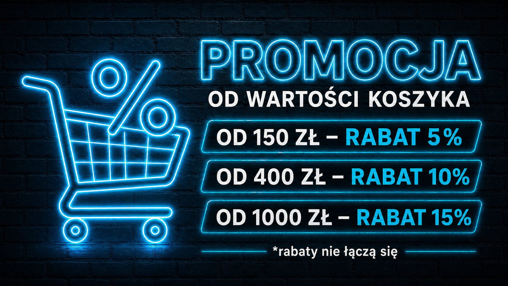 Promocja od wartości koszyka