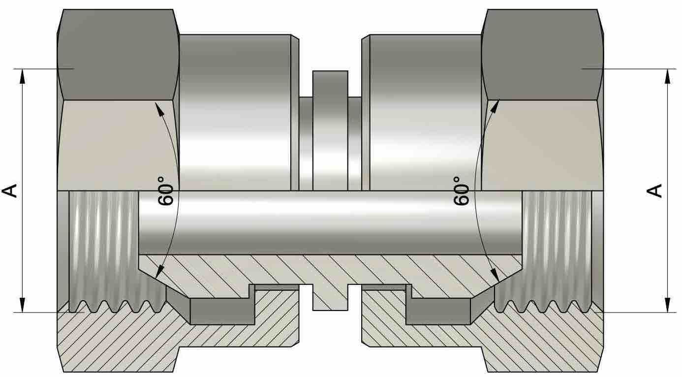 Złącze BSP GW/GW 1/2''/ 1/2'' 4 Złącze BSP GW/GW 1/2''/ 1/2'' - obrazek 4
