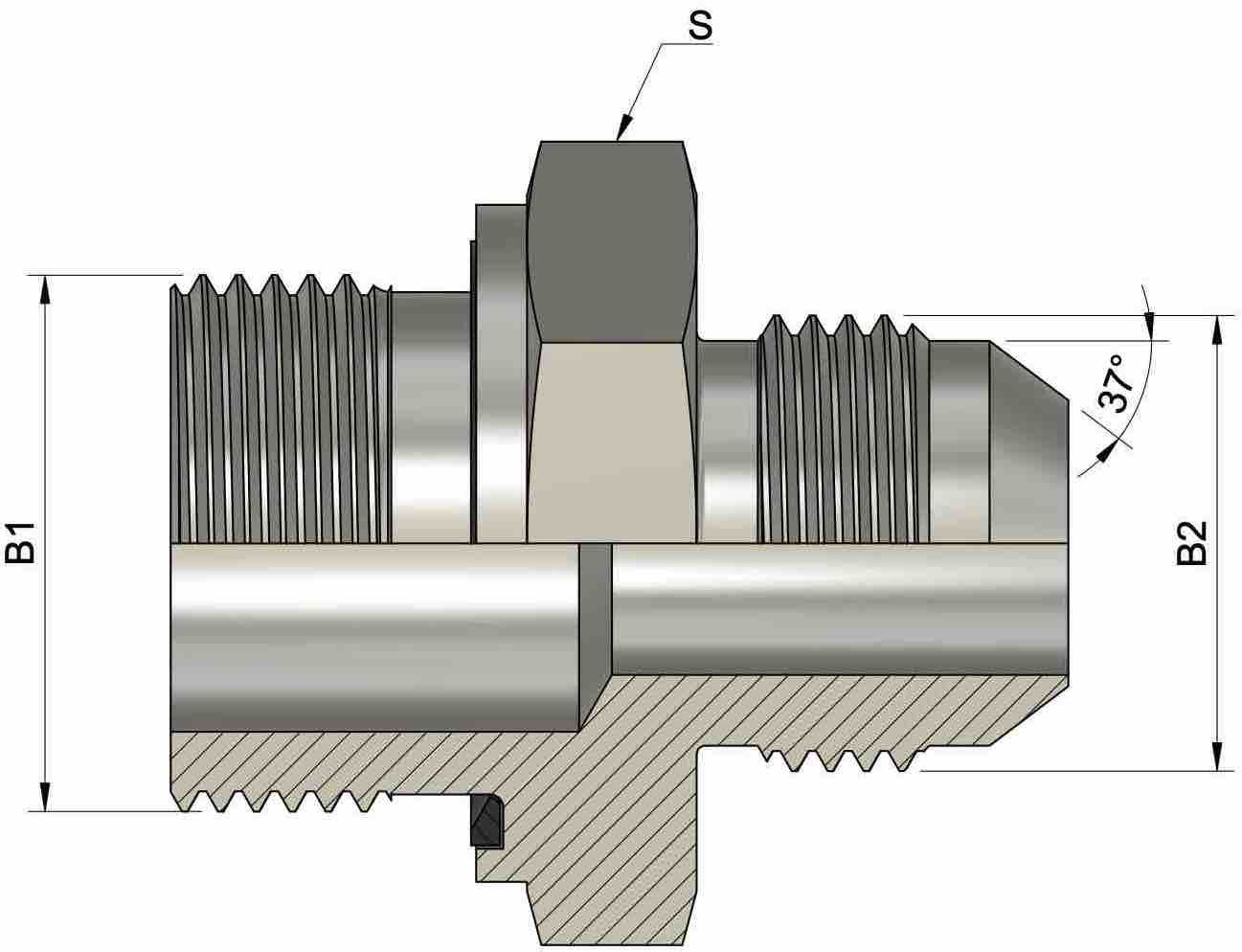 Przyłącze UNF GZ/GZ 3/4''/ 3/4'' 3 Przyłącze UNF GZ/GZ 3/4''/ 3/4'' - obrazek 3