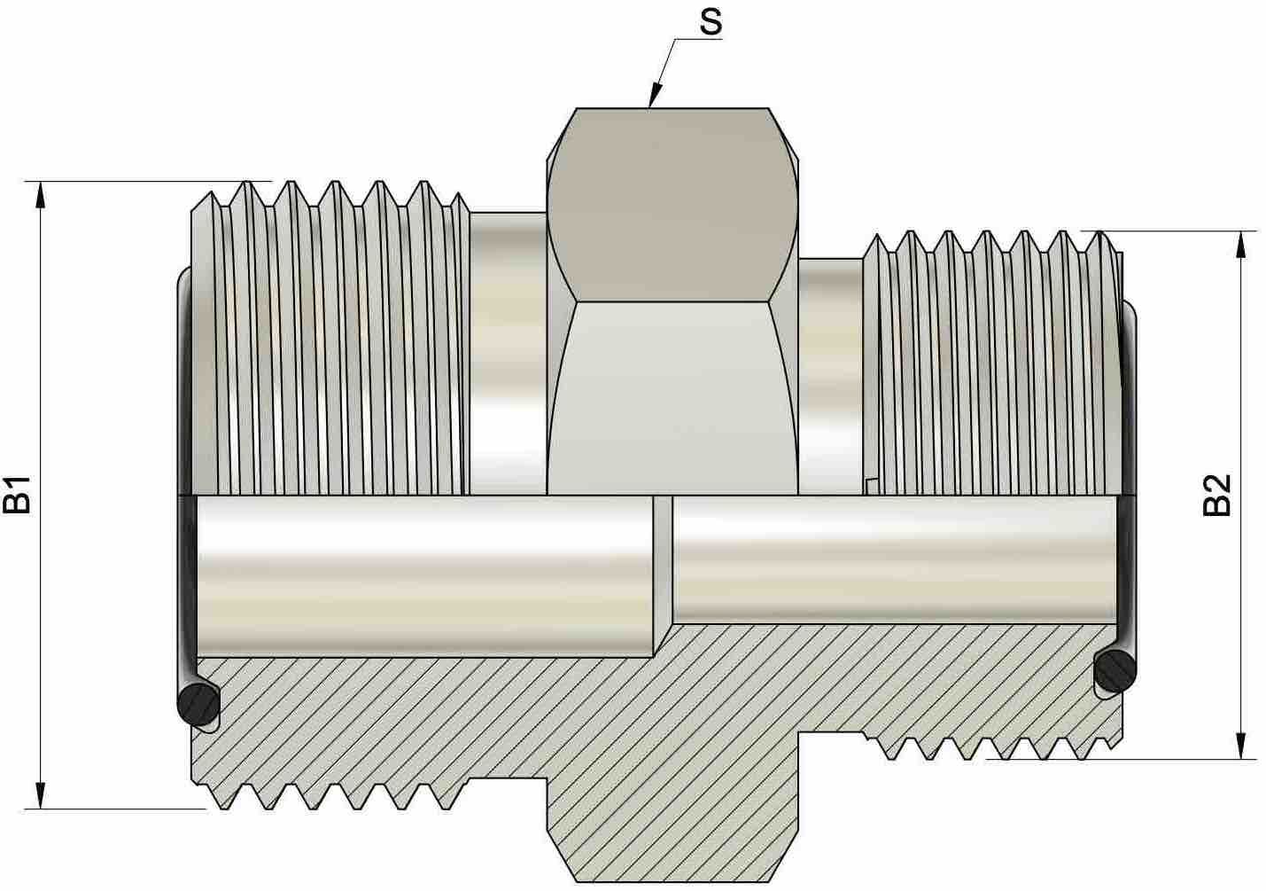 Złącze ORFS GZ/GZ 13/16'' / 11/16'' 4 Złącze ORFS GZ/GZ 13/16'' / 11/16'' - obrazek 4