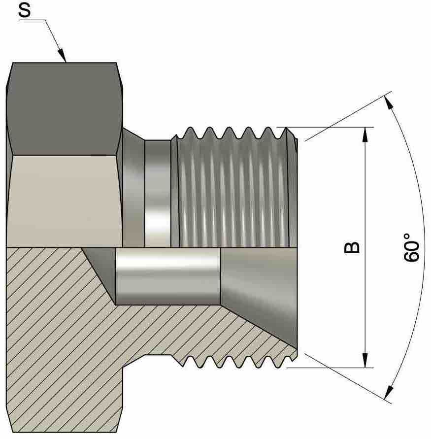 Korek BSP GZ 1/4" gwint zewnętrzny 4 Korek BSP GZ 1/4" gwint zewnętrzny - obrazek 4